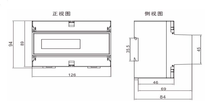 三相導(dǎo)軌式電能表尺寸